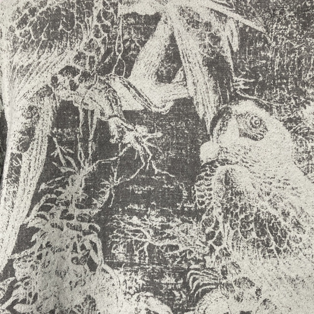 Volcom Classic Fit Sage Green Parrot Bird Print Long Sleeve Pullover Siz… - Picture 7 of 7